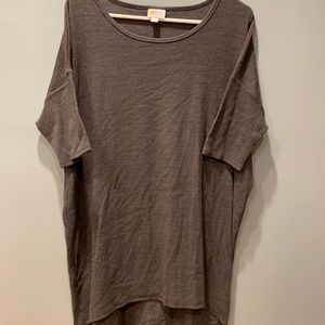 LulaRoe Irma gray GUC textured